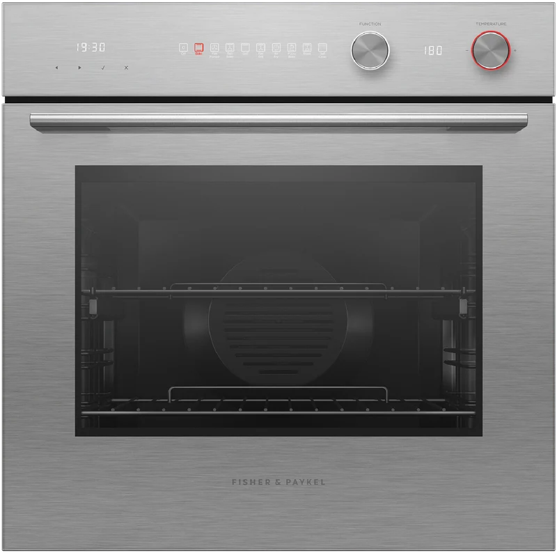 Fisher & Paykel 60cm Series 7, Contemporary Pyrolytic Oven, 9 Function, Brushed Silver Glass