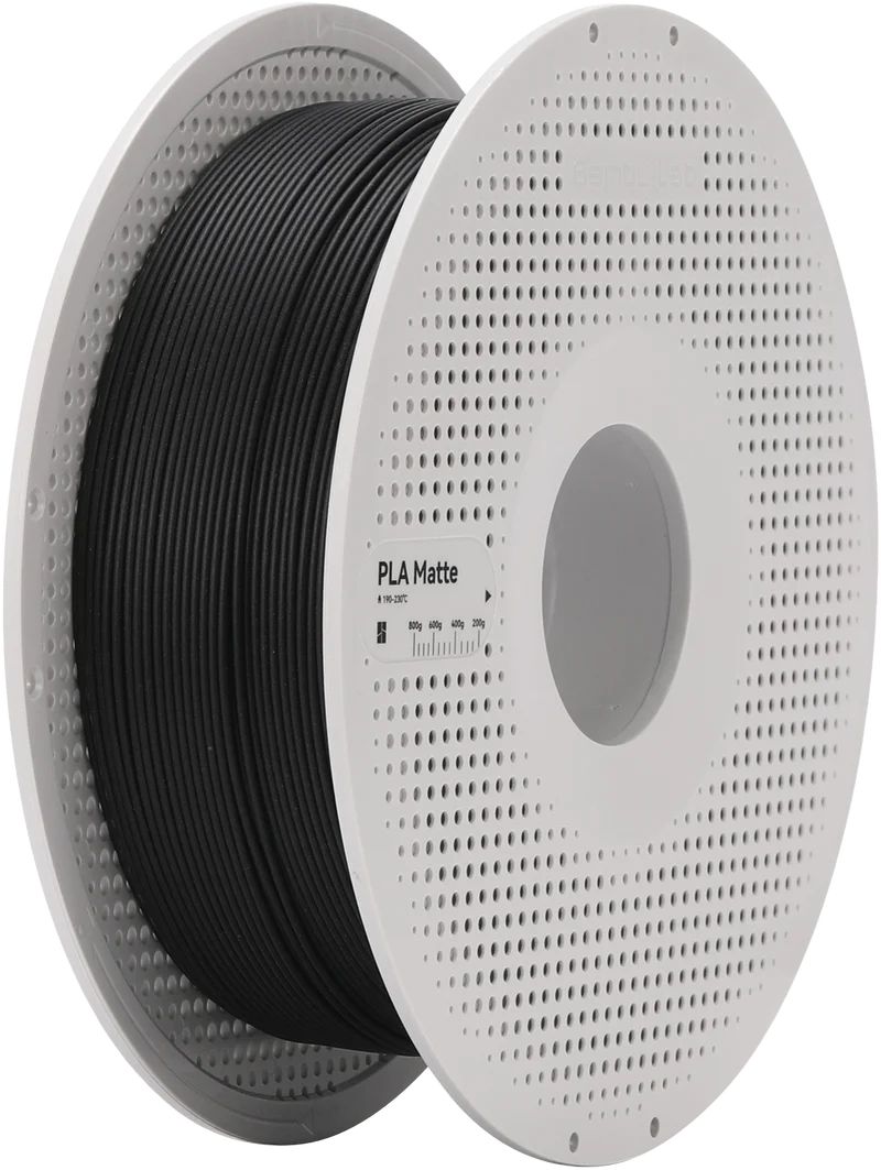 Bambu Lab Filament PLA Matte for 3D Printer with Spool - Charcoal 1KG