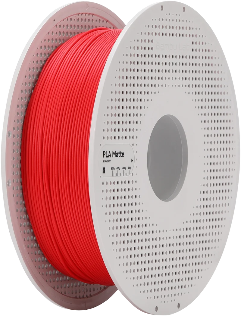 Bambu Lab Filament PLA Matte for 3D Printer with Spool - Scarlet Red 1KG