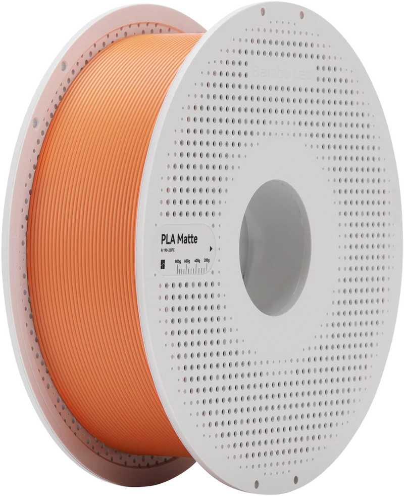 Bambu Lab Filament PLA Matte for 3D Printer with Spool - Mandarin Orange 1KG