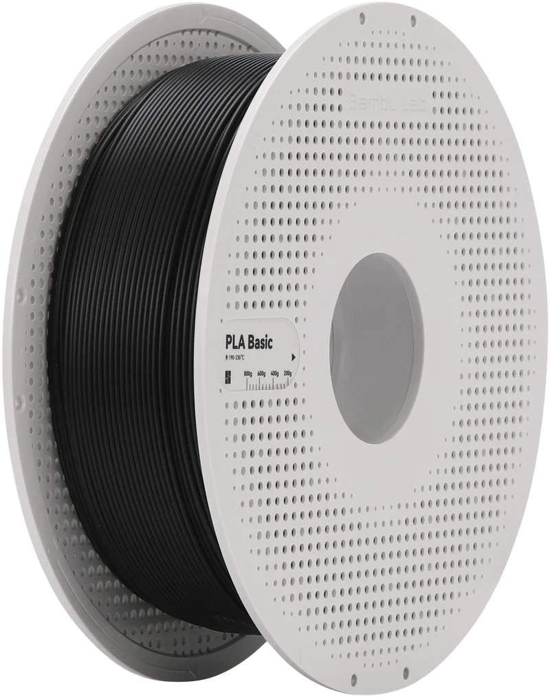 Bambu Lab Filament PLA Basic for 3D Printer with Spool - Black 1KG