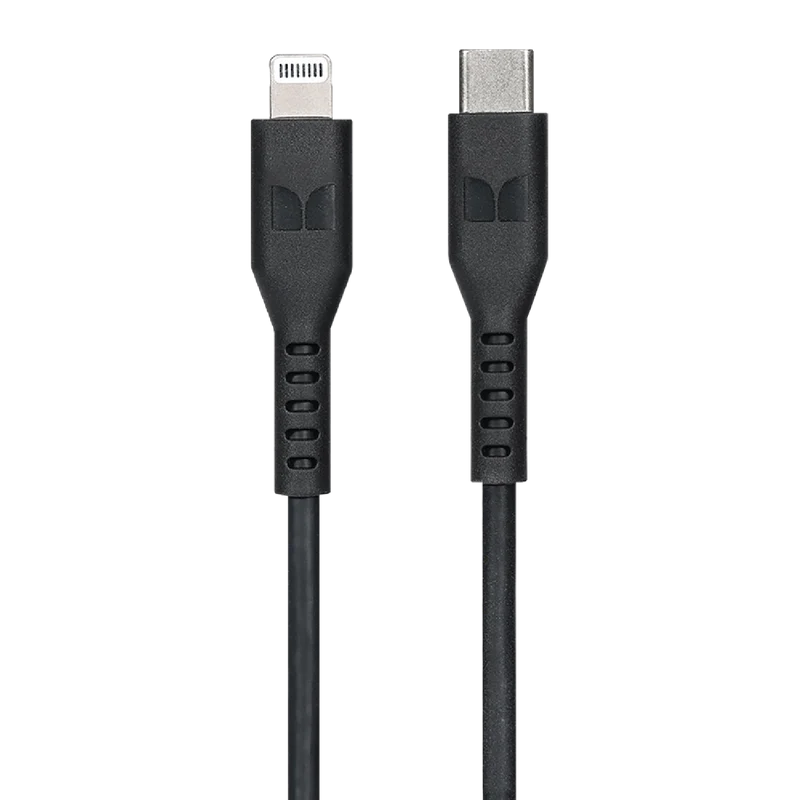Monster TPE Lightning to USB-C Cable Black