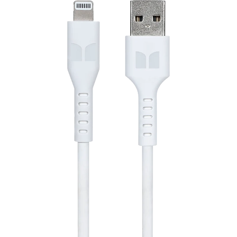 Monster TPE Lightning to USB-A 1.2M Cable White
