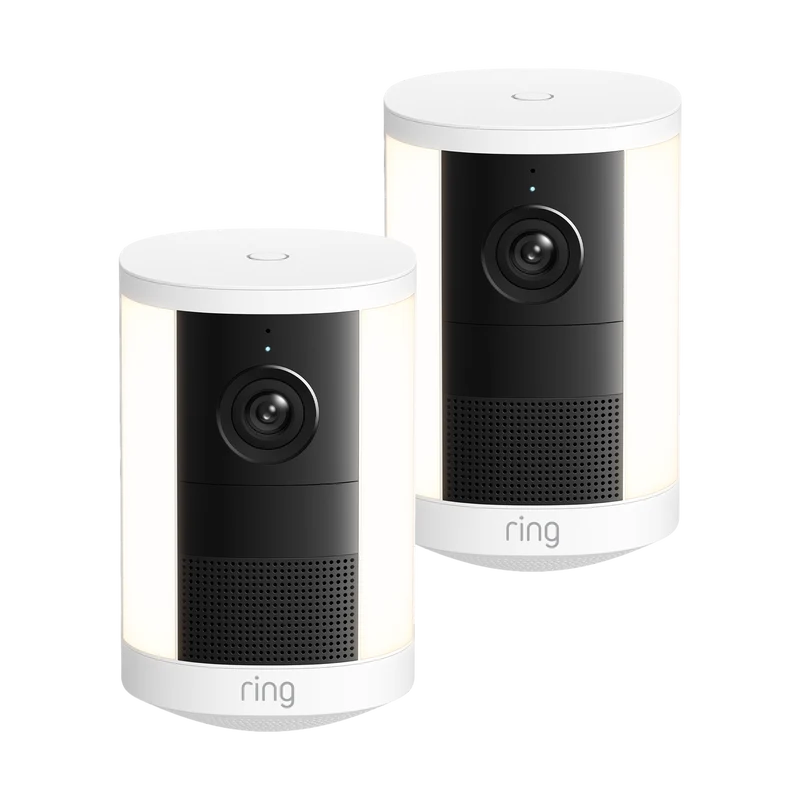 Ring Spotlight Camera 2K - Battery Security Camera - White - 2 Pack