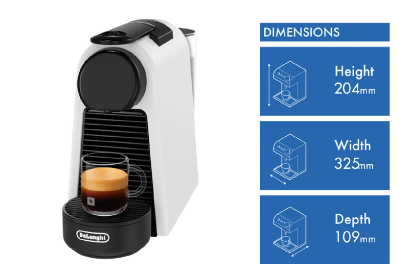 Nespresso Essenza Mini Capsule Coffee Machine Bundle White