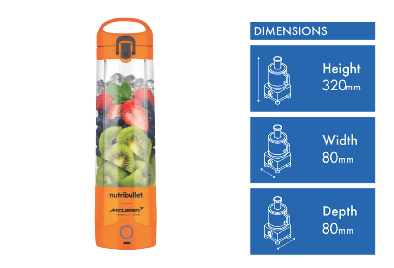 NUTRIBULLET McLaren Portable Blender Papaya