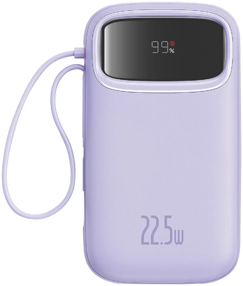 Baseus Dual-Cable Fast Charge Power Bank 10k 22.5W Nebula Purple