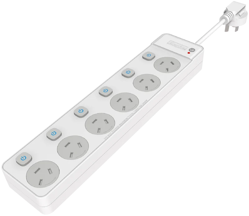 Energizer 6-Socket Switched Surge Protection Powerboard