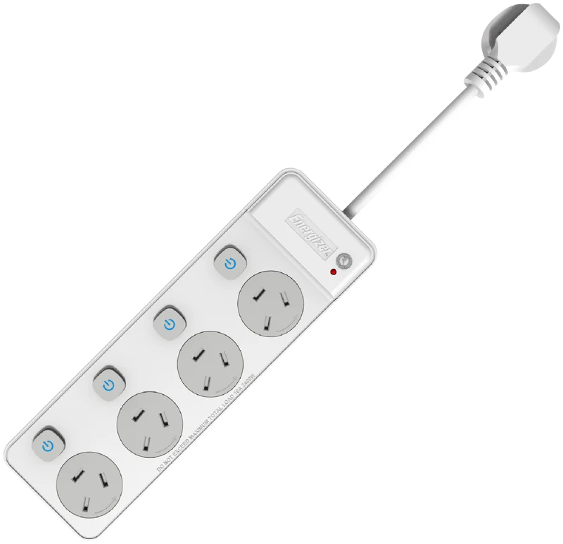 Energizer 4-Socket Switched Surge Protection Powerboard