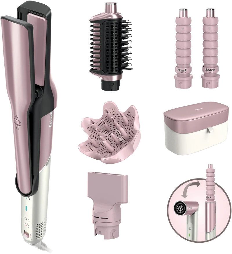 Shark Glam Ceramic Air Styling And Drying System Soft Pink