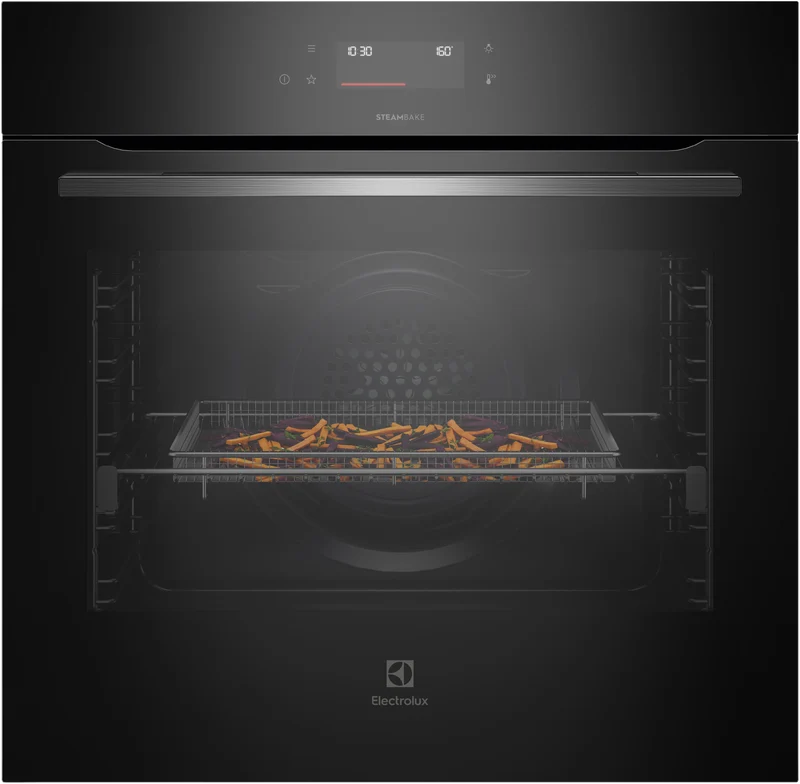 Electrolux 60cm Pyrolytic Oven with SteamBake and Food Probe, Black - 600 Series