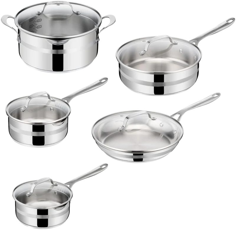 Tefal Jamie Oliver by Tefal Cook Smart Induction Stainless Steel 5pc Uncoated Set