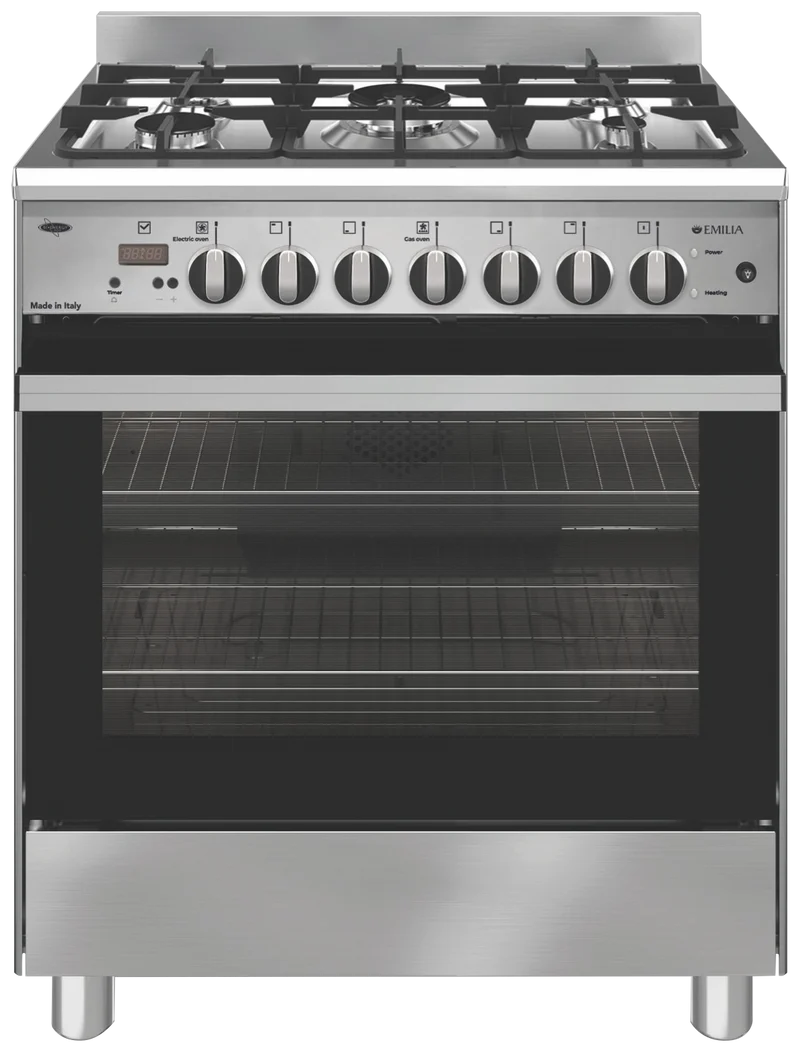 Emilia 70cm Bi Energy Dual Fuel Freestanding Cooker, Stainless Steel