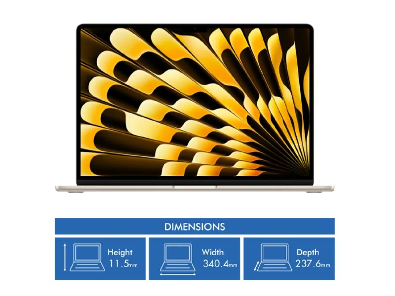 Apple MacBook Air 15" M5 chip 10-core CPU, 10-core GPU 24GB 1TB - Starlight