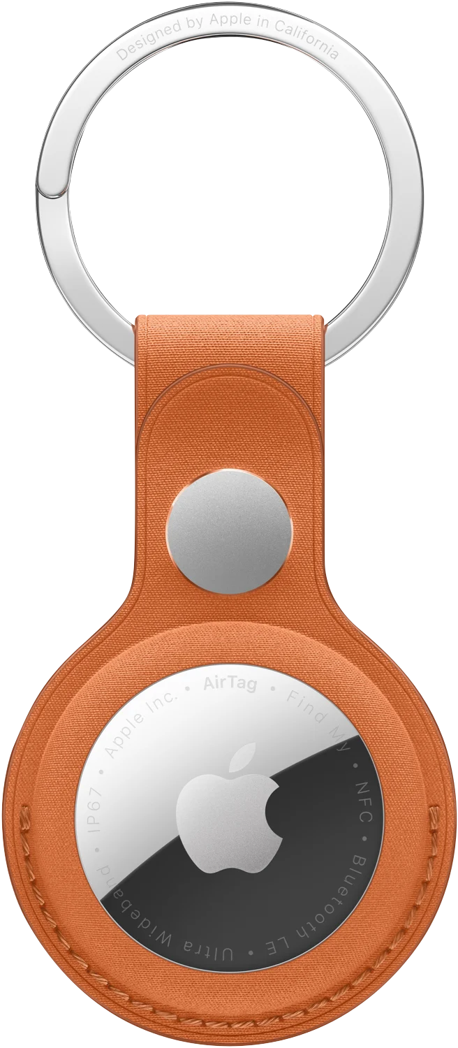 Apple AirTag FineWoven Key Ring (Fox Orange)