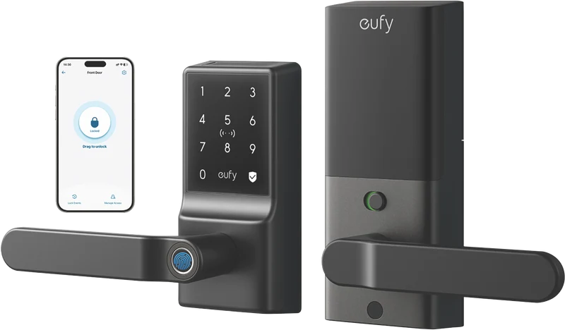 eufy C33 Smart Security Lever Door Lock (Black)