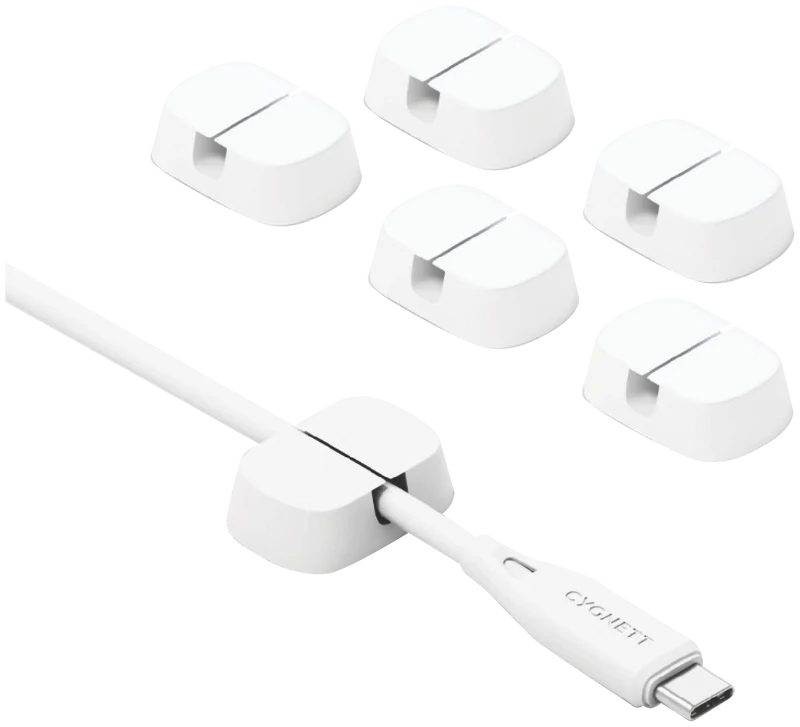 Cygnett Single Slot Cable Organisers 6 Pack (White)