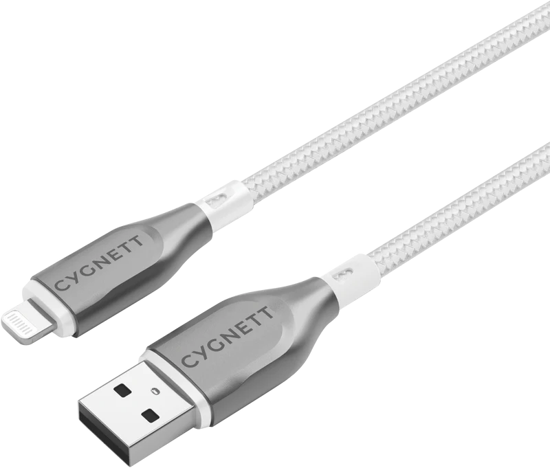 Cygnett USB 2.0 Armoured braided USB A Lightning 1m White