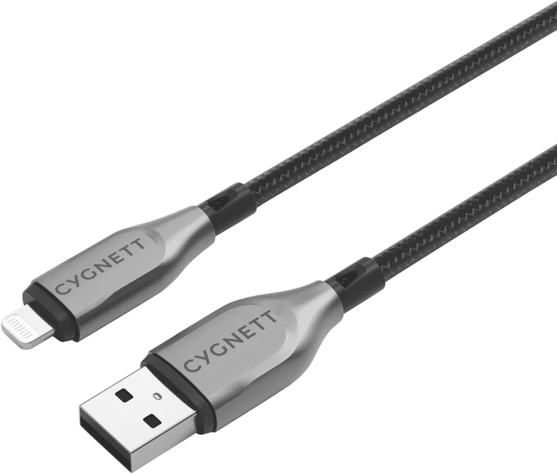 Cygnett USB 2.0 Armoured braided USB A Lightning 1m Black