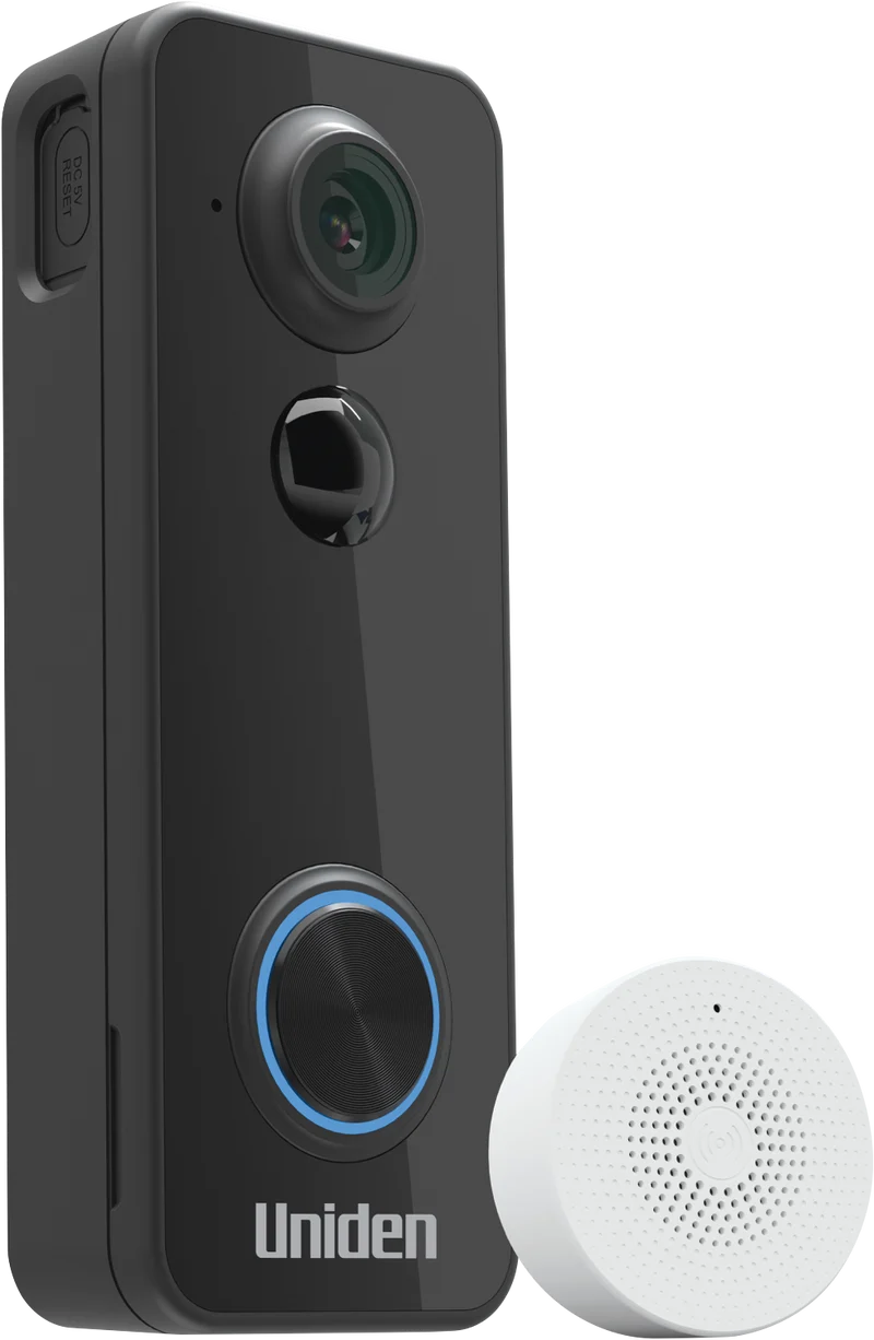 Uniden 2K Fisheye Battery Doorbell & Chime
