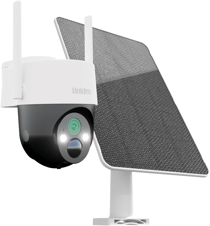 Uniden 2K 4G Pan & Tilt Wireless Security Camera & Solar Panel