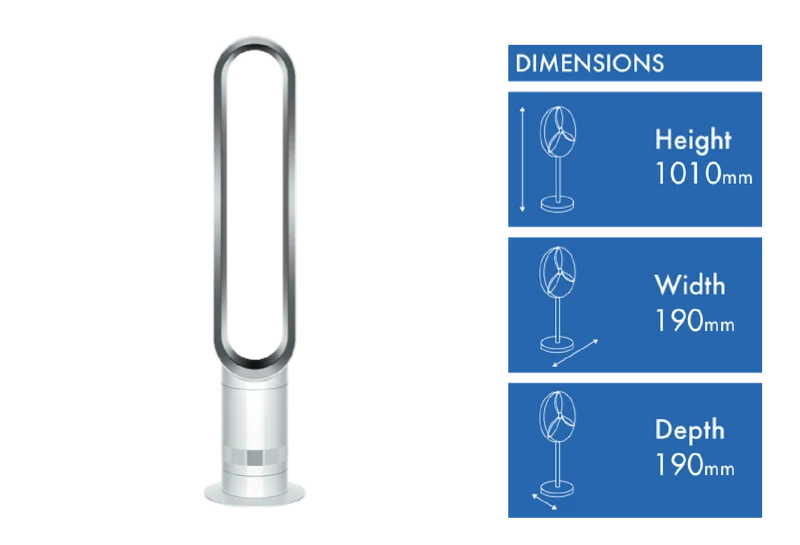 Dyson AM07 White/Silver Tower Fan