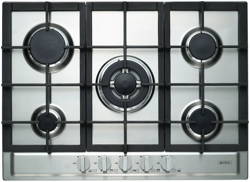 Emilia 70cm 5 Burner Gas Cooktop Stainless Steel