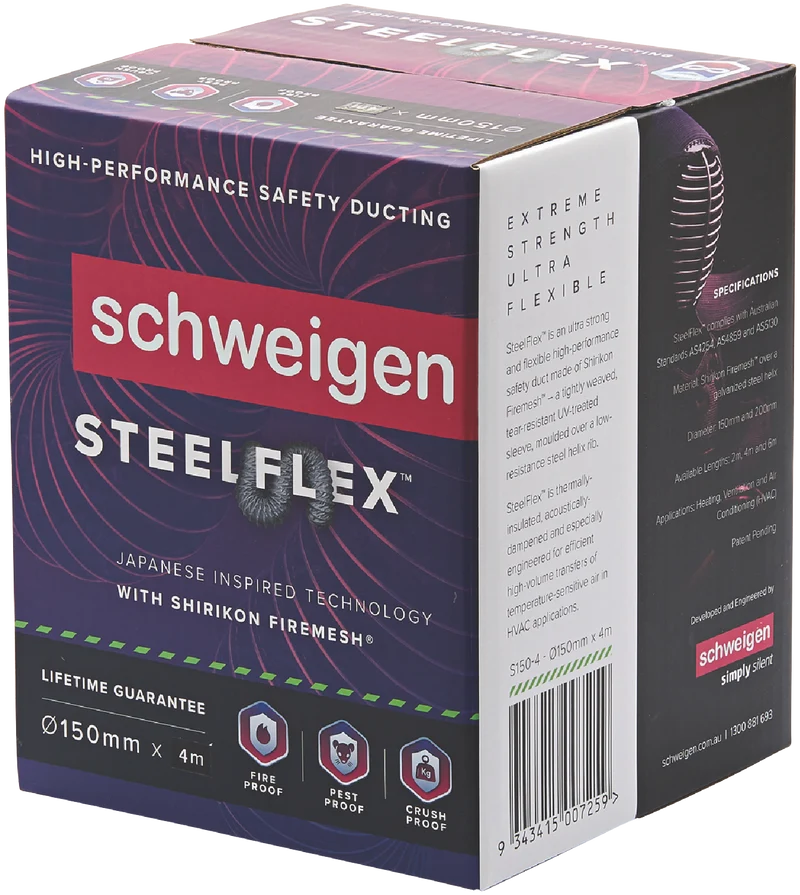 Schweigen 150mm Steelflex Ducting 4M