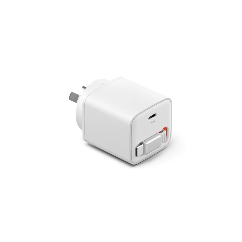 Cygnett Powerplus 65W Wall Charger with 80cm Retractable USB-C Cable
