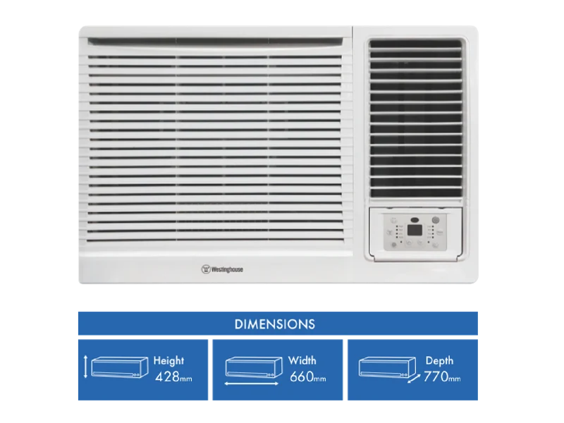 Westinghouse C5.2 kW H4.8 kW Reverse Cycle Box Aircon W/ LCD Remote