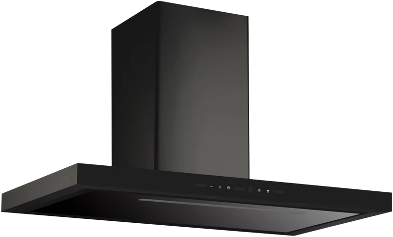 Emilia 90cm Square Profile Canopy Rangehood, Matt Black