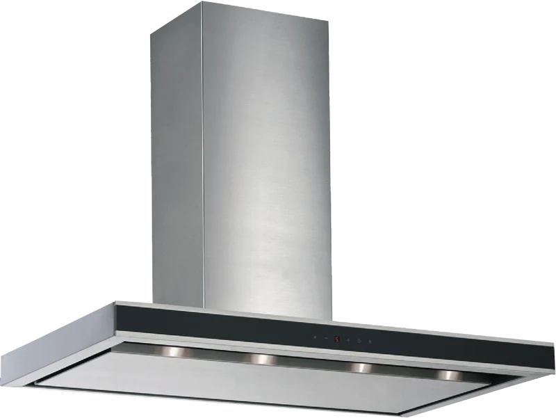Schweigen 90cm Silent Canopy Rangehood, Stainless Steel and Black Glass ** 2 BOXES **