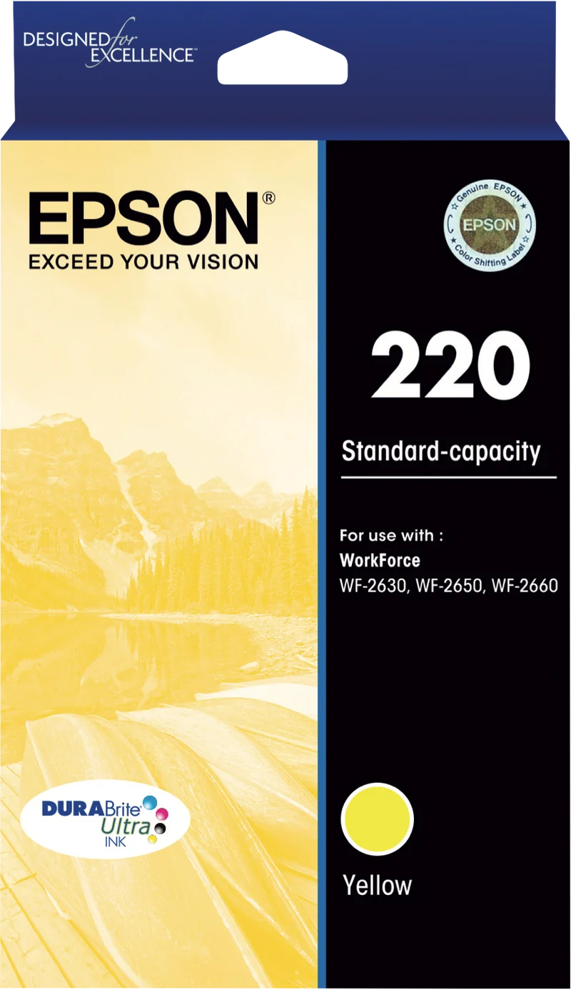 Epson 220 Std Capacity DURABrite Ultra Yellow ink