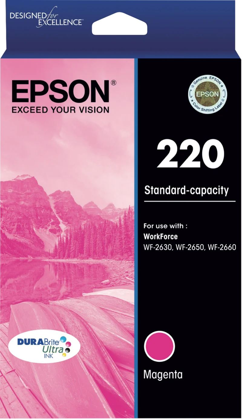 Epson 220 Std Capacity DURABrite Ultra Magenta ink