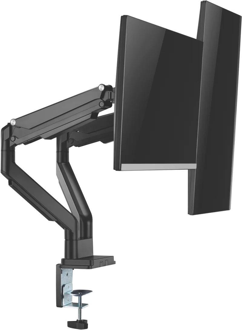 Ergovida Black Gas Spring Dual Monitor Arms