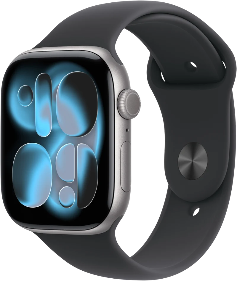 Apple Watch Series 11GPS46mmSpace Grey Aluminium Case - Black Sport Band M/L