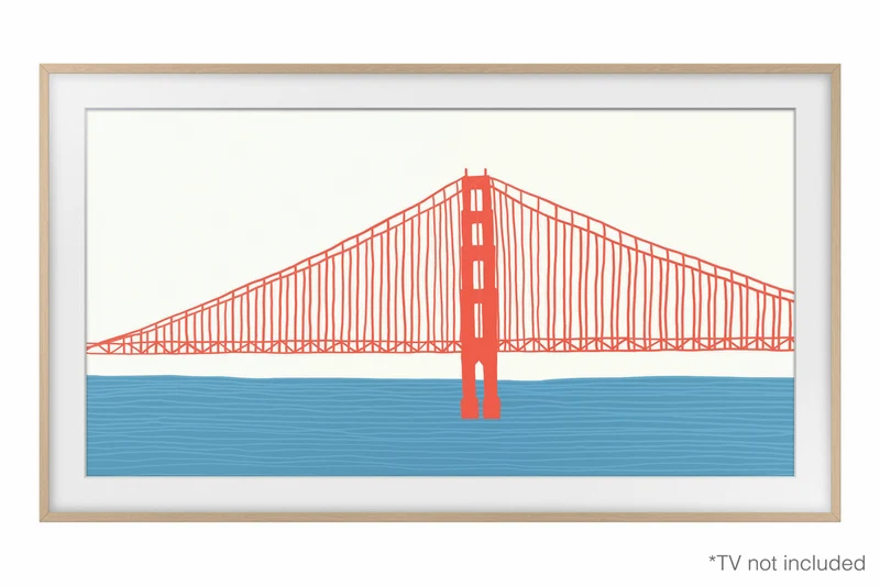 Samsung Customisable Modern Frame For 85" Frame TV, Teak