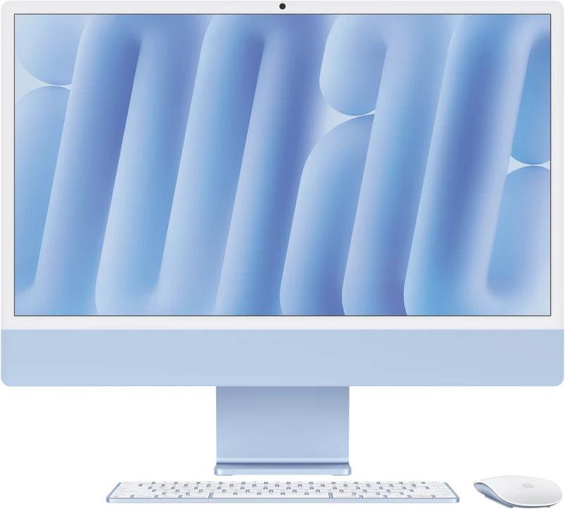 Apple iMac 24" Retina 4.5K Display with M4 chip 8-core GPU 16GB 256GB - Blue