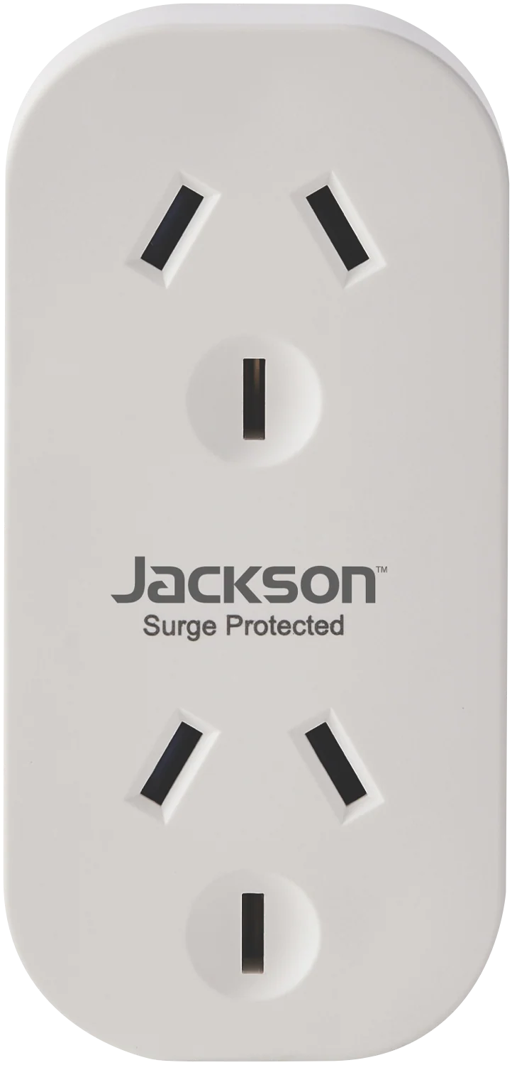 Jackson Surge Protected Double Adaptor