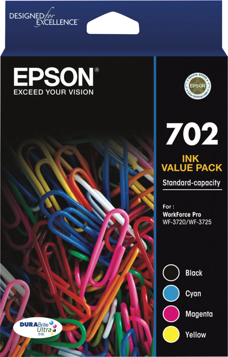 Epson 702 4 Colour DURABrite Ink Pack