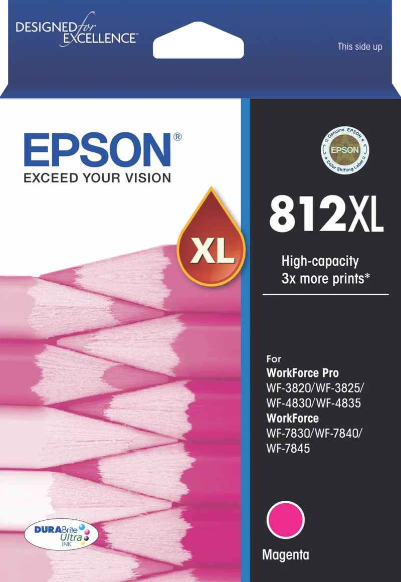 Epson 812XL - High Capacity DURABrite Ultra - Magenta Ink Cartridge