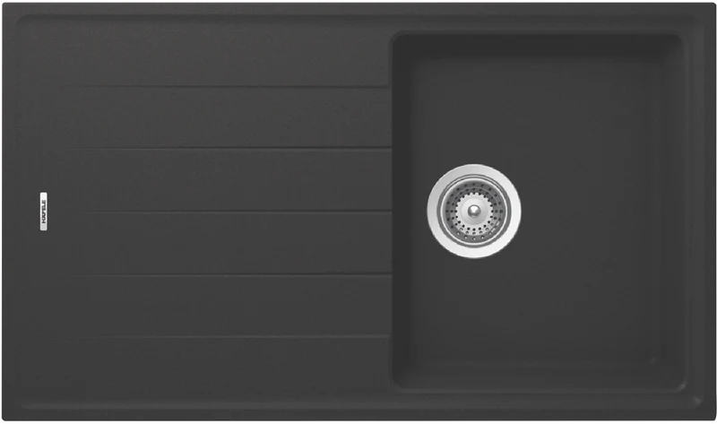 Hafele Quartz Sink G2 Single with Drainer Onyx