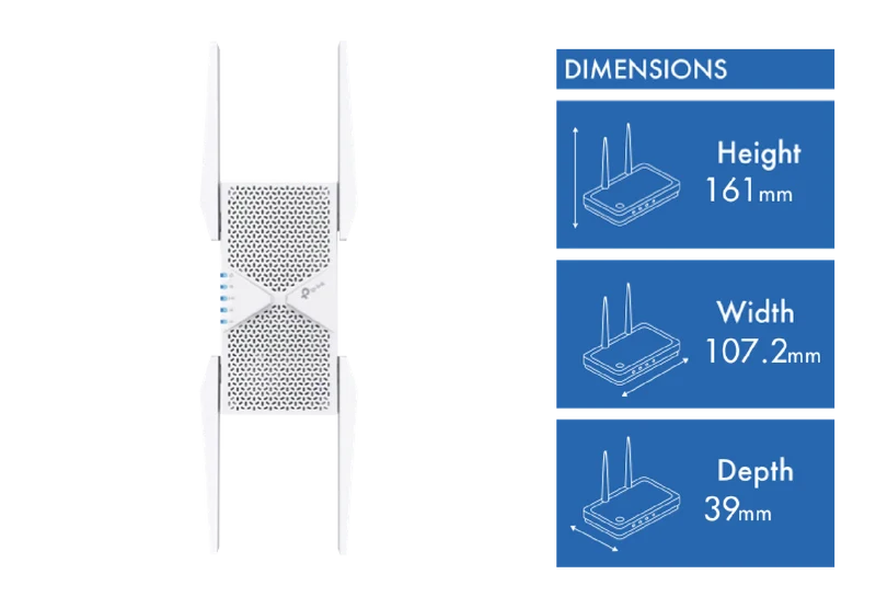 TP-LINK BE9300 Tri-Band Wi-Fi 7 Range Extender