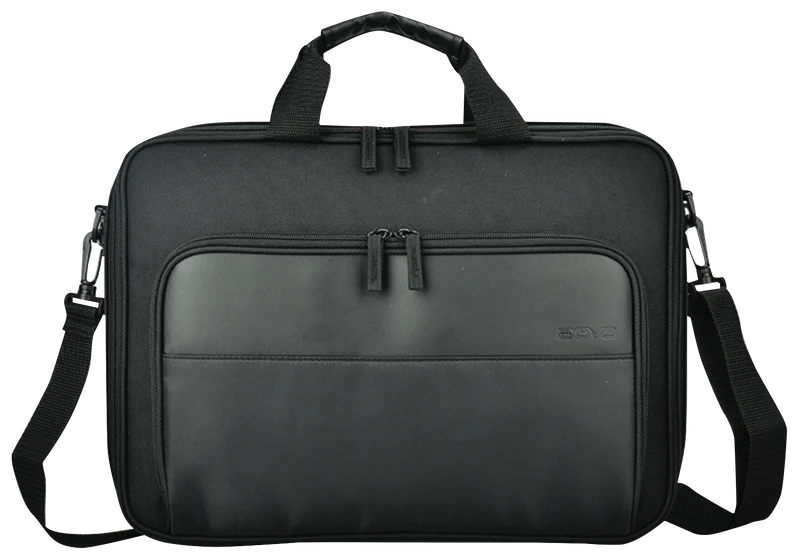AGVA 15.6" Clamshell Laptop Briefcase - Black