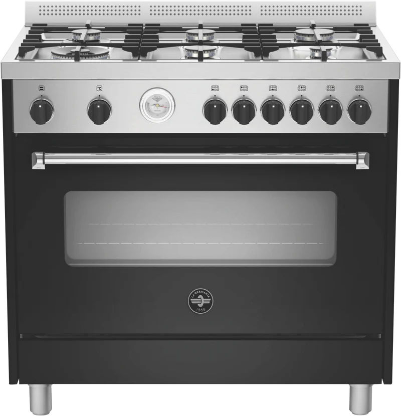 La Germania Americana 90cm Gas Upright Cooker - Black