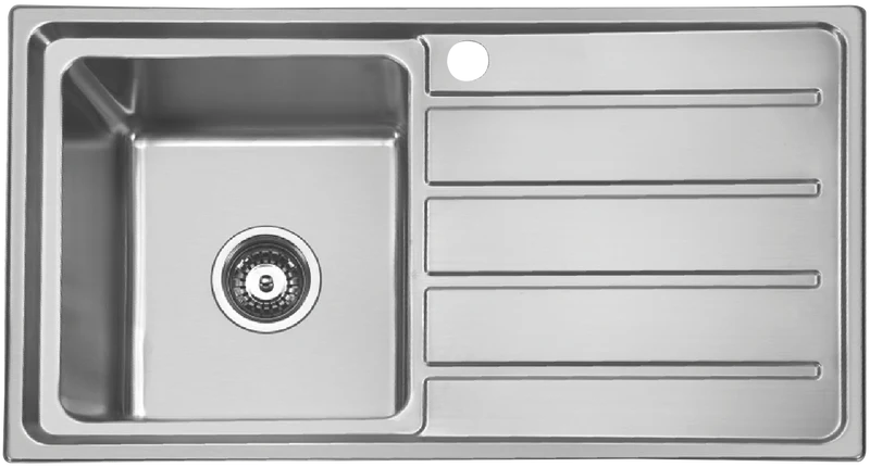 Hafele Squareline Plus Single Bowl Sink with Right Hand Drainer