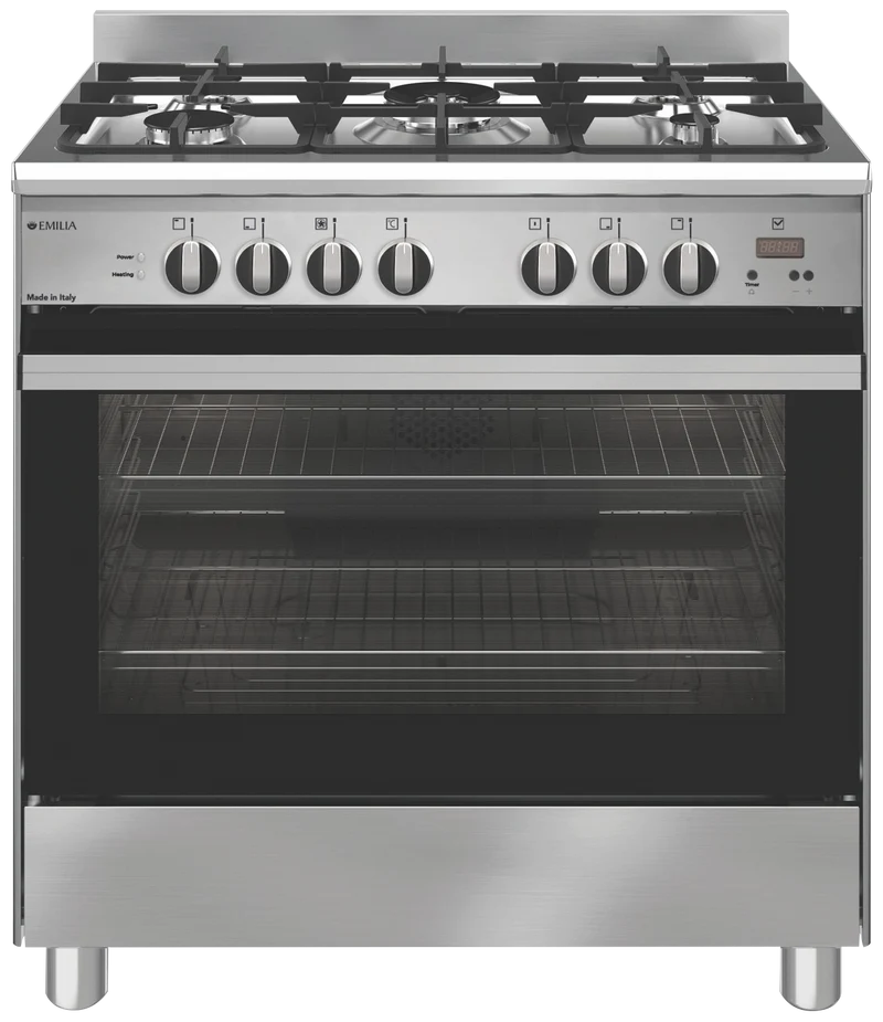 Emilia 80cm Stainless Steel Dual Fuel Cooker