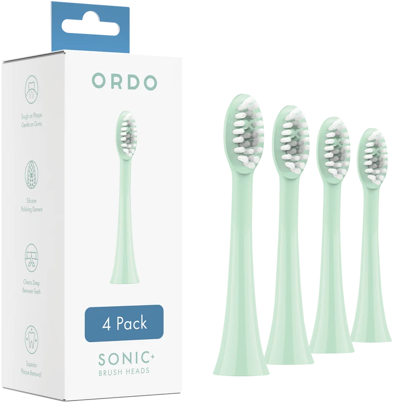 Ordo Sonic Brush Heads 4Pk Mint Green/Sage