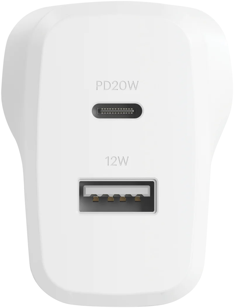 Cygnett Powerplus 32W PD Dual Port Wall Charger - White