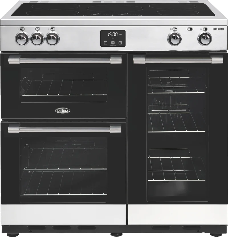 Belling 90cm Induction Upright Cooker Stainless Steel
